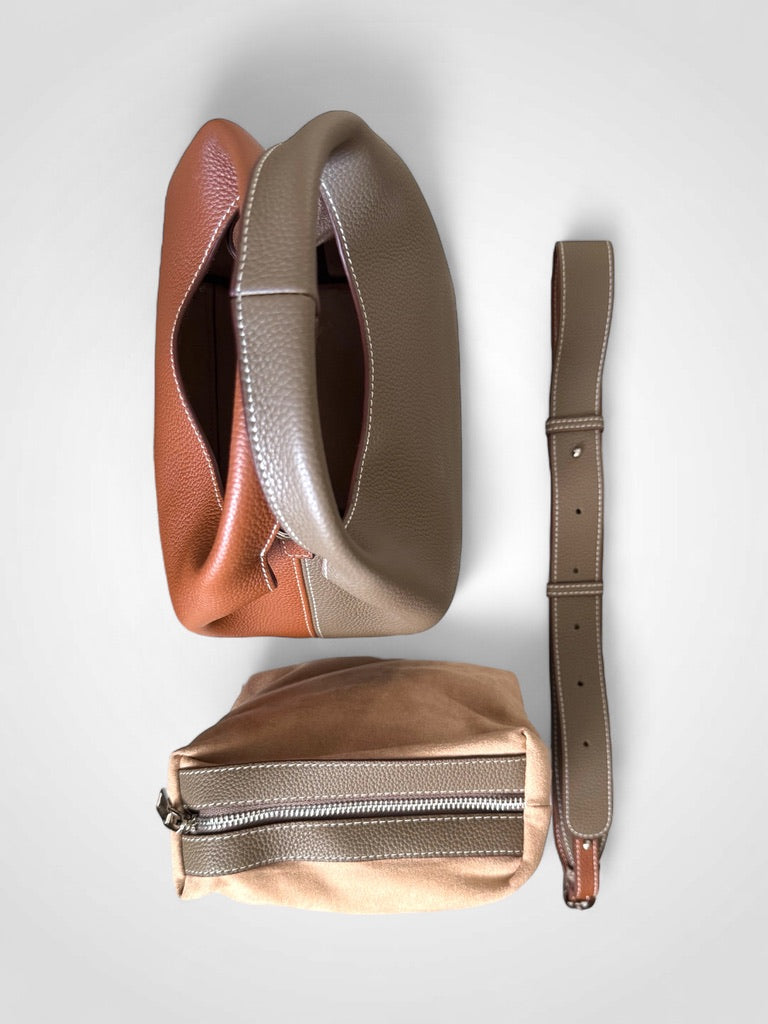 Cataleya - Bi-Colour Bag Desert Dune & Clay